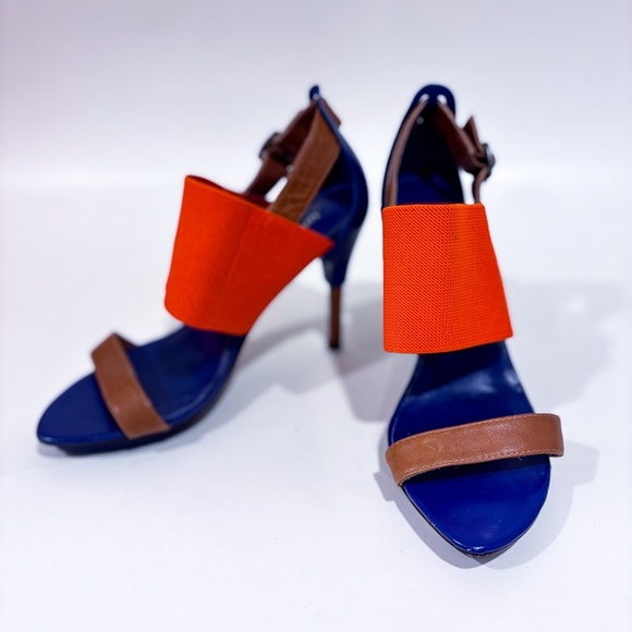 UNITED NUDE Orange & Blue Heeled Sandals - Picture 4 of 11